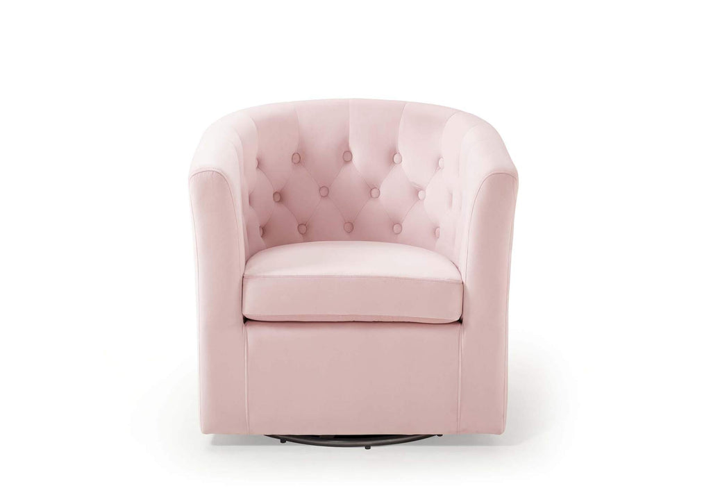 EEI-4138-PNK Prospect Tufted Performance Velvet Swivel Armchair By Modway