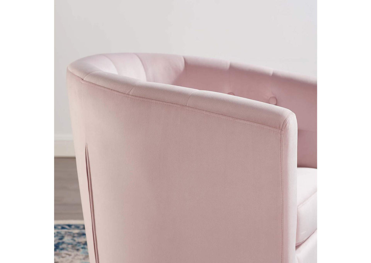 EEI-4138-PNK Prospect Tufted Performance Velvet Swivel Armchair By Modway