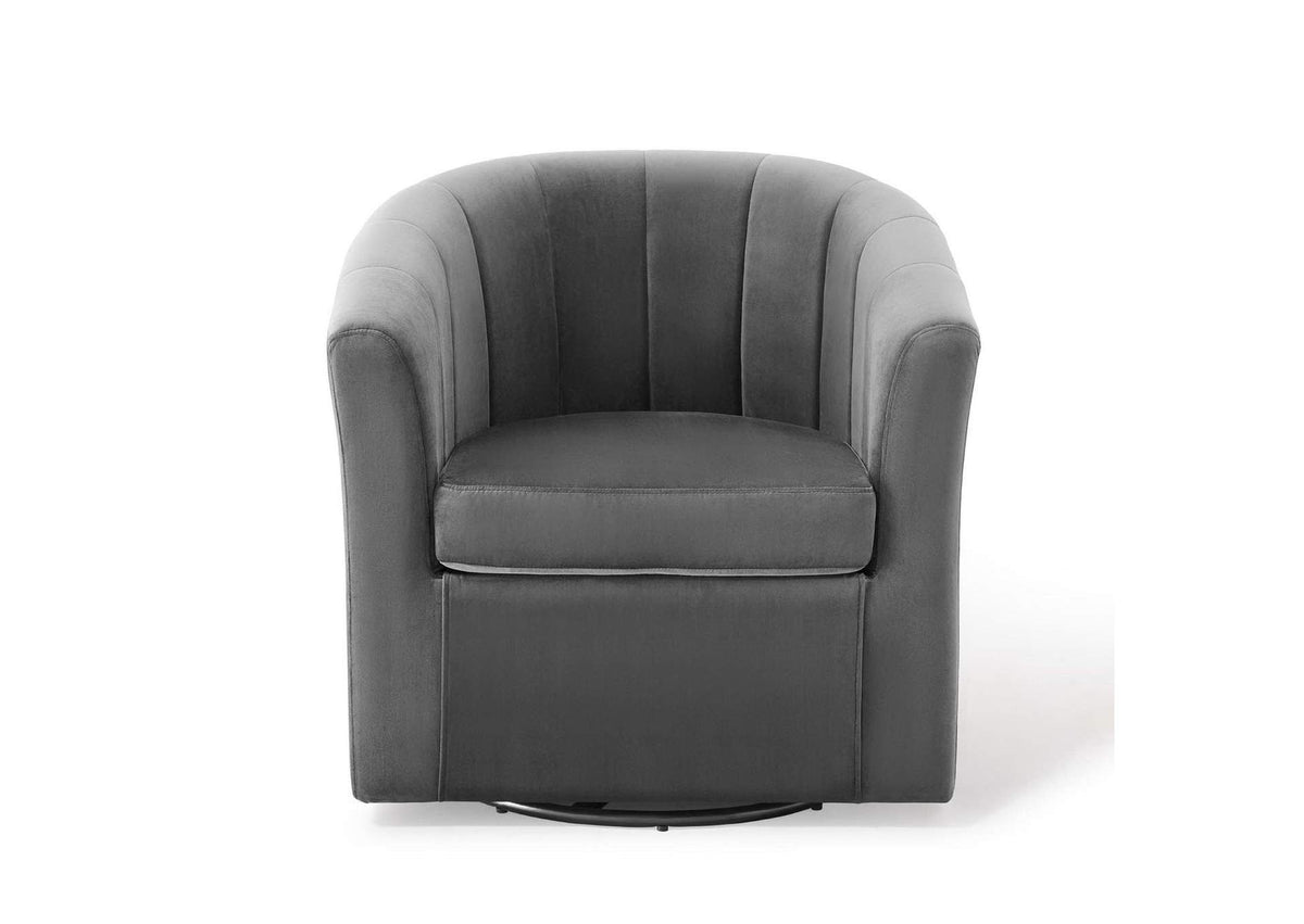 EEI-4139-CHA Prospect Performance Velvet Swivel Armchair By Modway