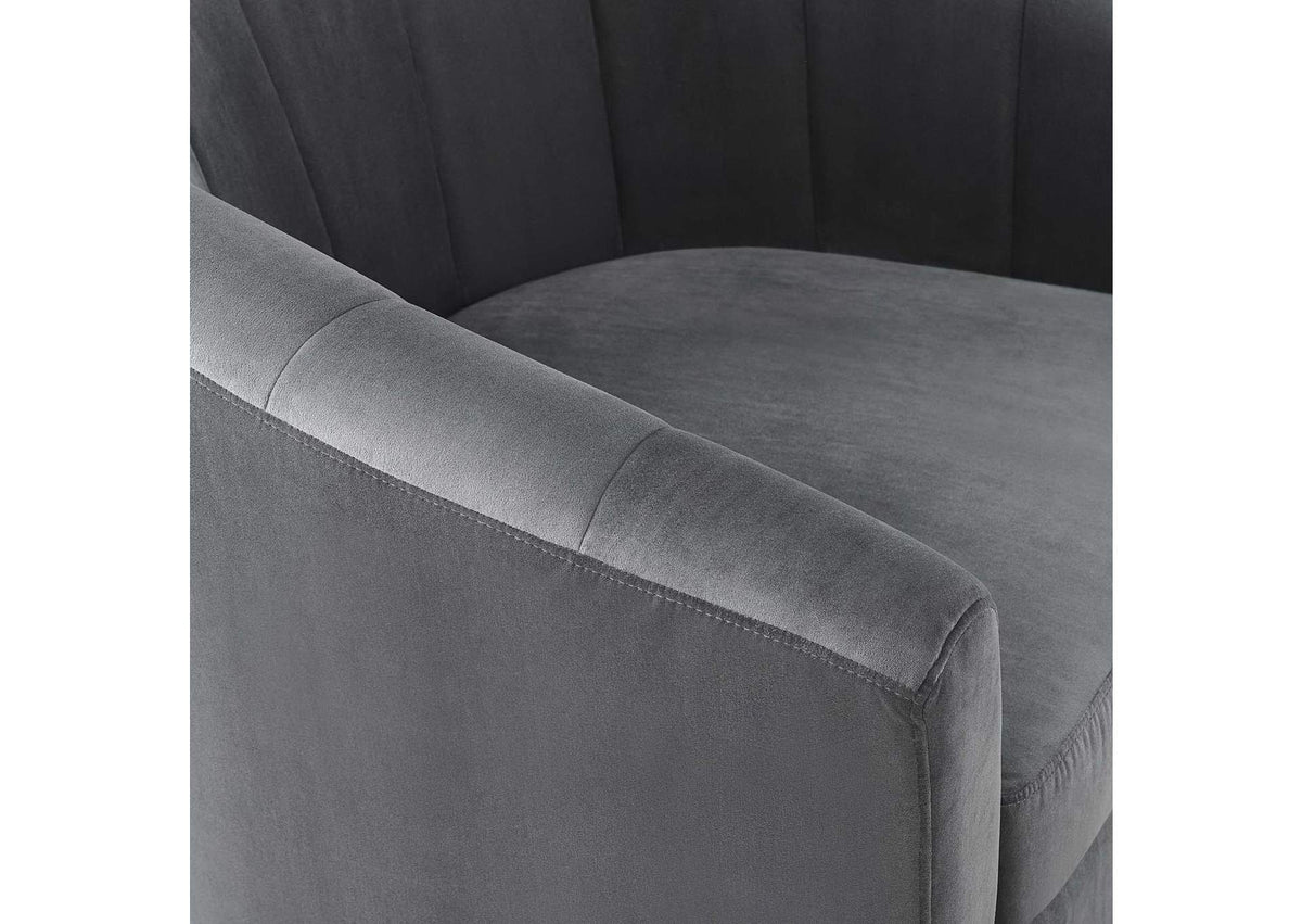 EEI-4139-CHA Prospect Performance Velvet Swivel Armchair By Modway