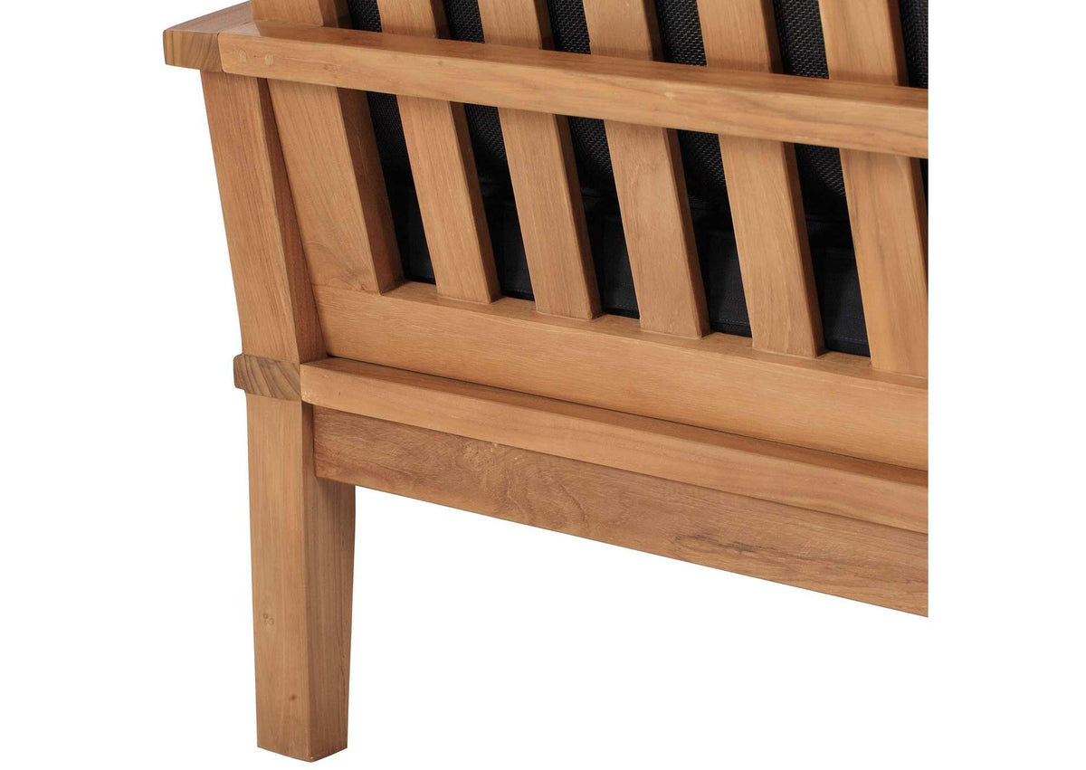 EEI-4176-NAT-NAV Marina Outdoor Patio Teak Sofa By Modway