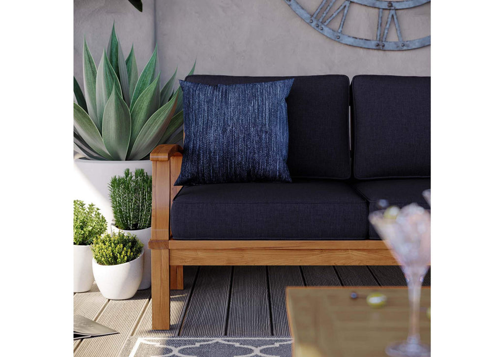 EEI-4176-NAT-NAV Marina Outdoor Patio Teak Sofa By Modway