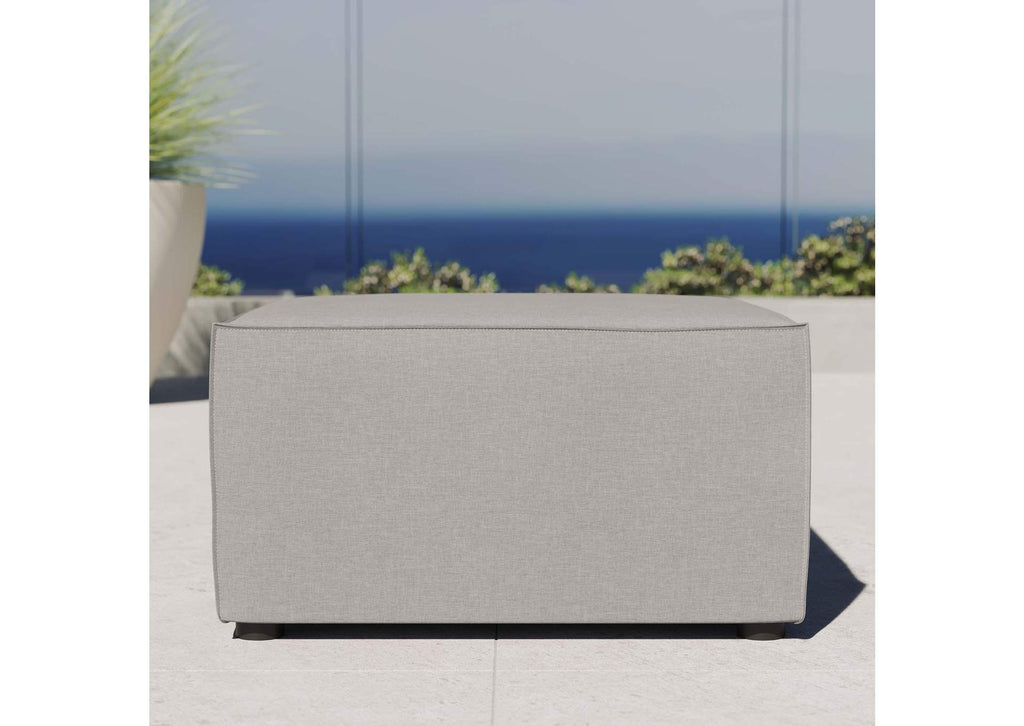 EEI-4211-GRY Saybrook Outdoor Patio Upholstered Sectional Sofa Ottoman By Modway