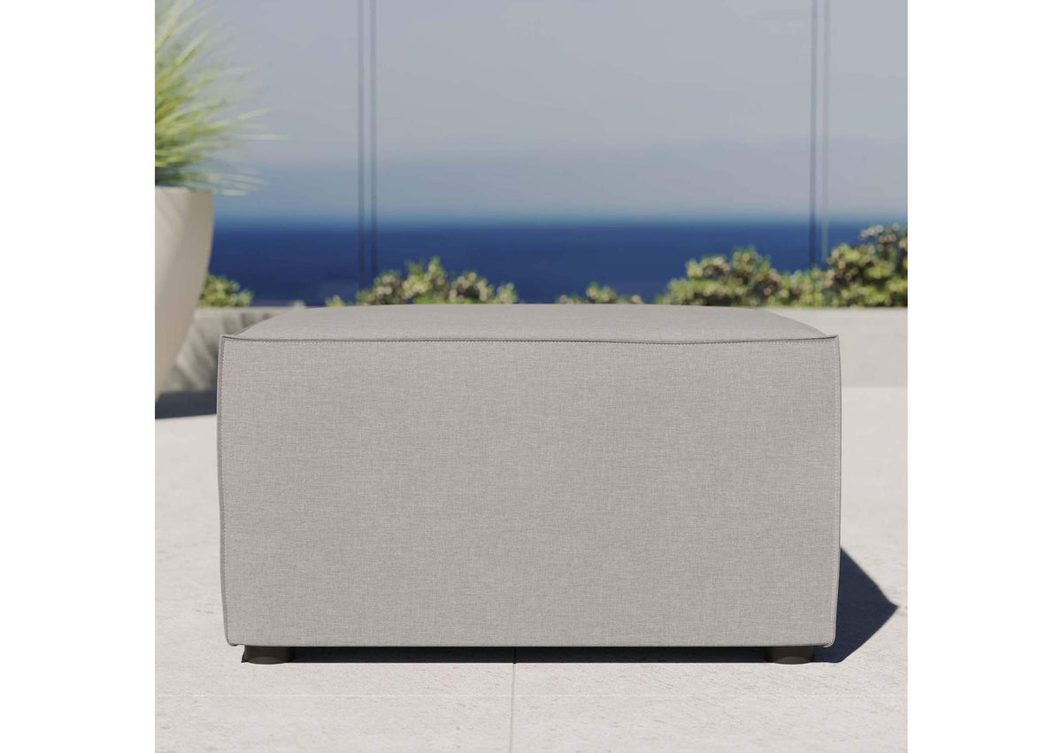 EEI-4211-GRY Saybrook Outdoor Patio Upholstered Sectional Sofa Ottoman By Modway