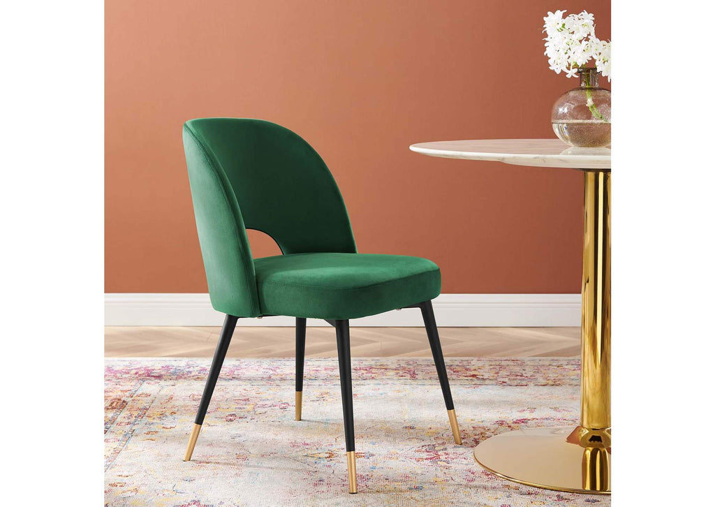 EEI-4212-EME Rouse Performance Velvet Dining Side Chair By Modway