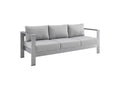 EEI-4228-SLV-GRY Shore Sunbrella® Fabric Aluminum Outdoor Patio Sofa By Modway