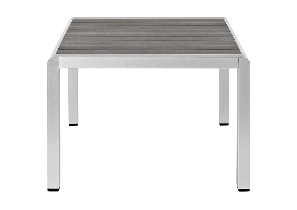 EEI-4316-SLV-GRY-SET Shore 4 Piece Sunbrella® Fabric Outdoor Patio Aluminum Set By Modway