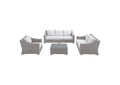 EEI-4355-LGR-WHI Conway 4-Piece Sunbrella® Outdoor Patio Wicker Rattan Furniture Set By Modway