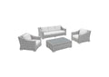 EEI-4359-LGR-WHI Conway 4-Piece Sunbrella® Outdoor Patio Wicker Rattan Furniture Set By Modway