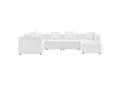 EEI-4386-WHI Saybrook 6-Piece Outdoor Patio Upholstered Sectional Sofa By Modway