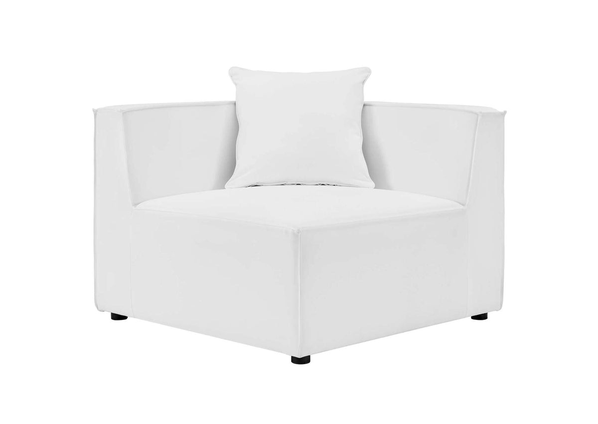 EEI-4386-WHI Saybrook 6-Piece Outdoor Patio Upholstered Sectional Sofa By Modway