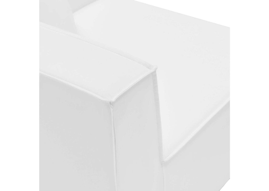 EEI-4386-WHI Saybrook 6-Piece Outdoor Patio Upholstered Sectional Sofa By Modway