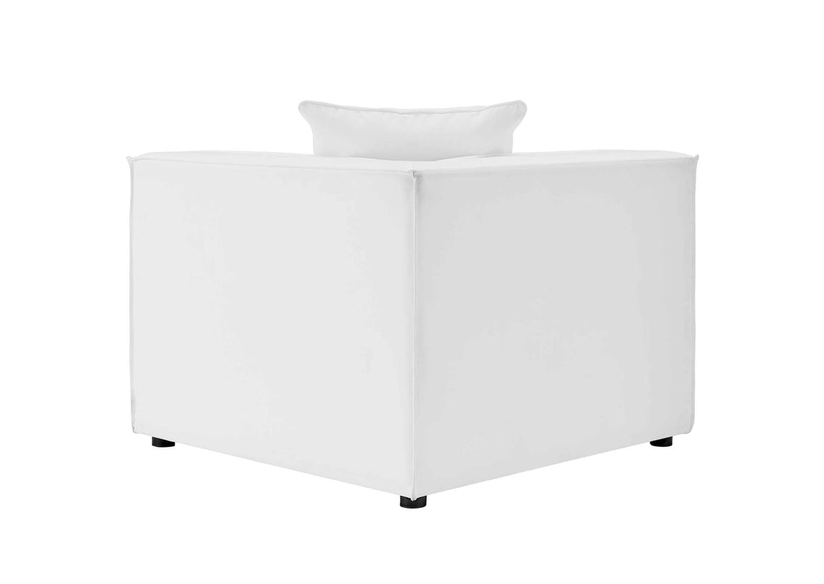 EEI-4388-WHI Saybrook 8-Piece Outdoor Patio Upholstered Sectional Sofa By Modway