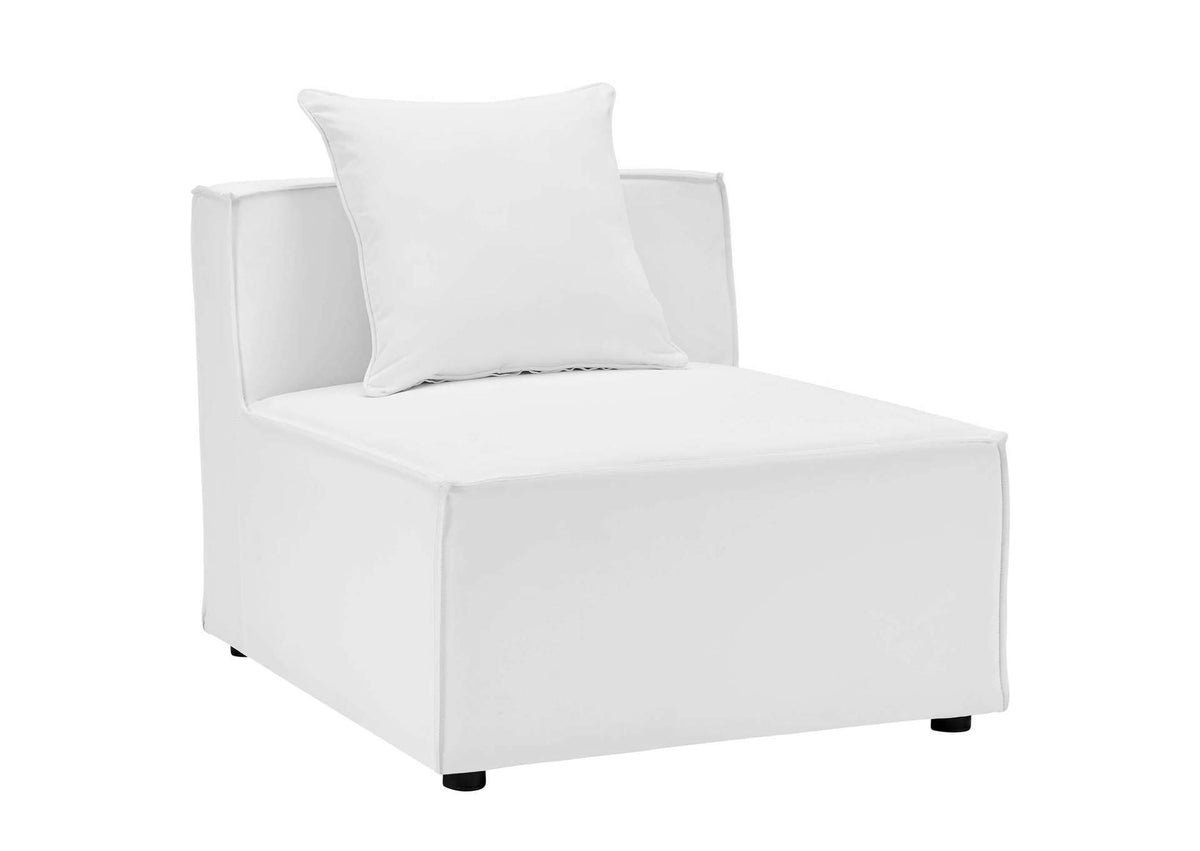 EEI-4388-WHI Saybrook 8-Piece Outdoor Patio Upholstered Sectional Sofa By Modway