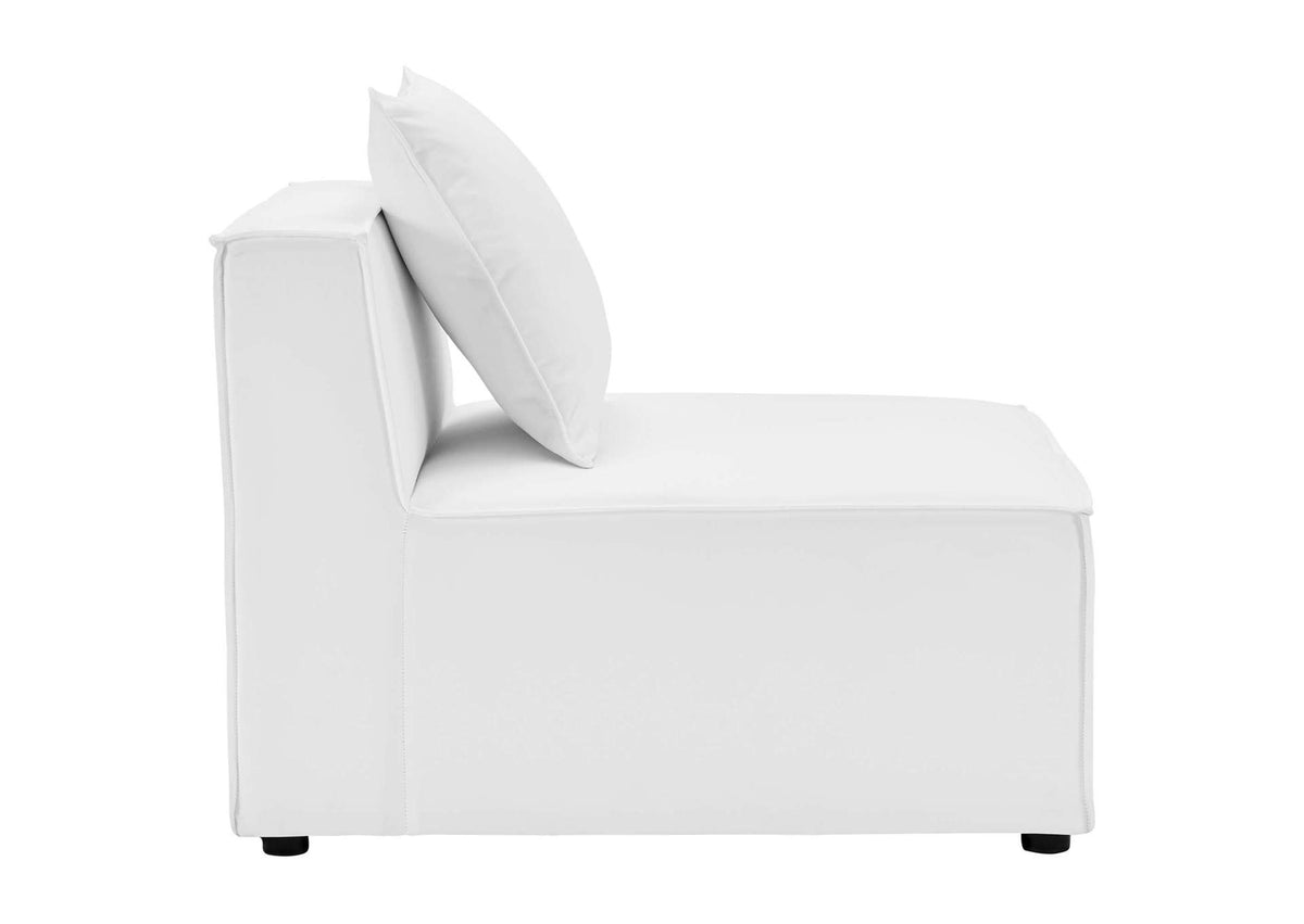 EEI-4388-WHI Saybrook 8-Piece Outdoor Patio Upholstered Sectional Sofa By Modway