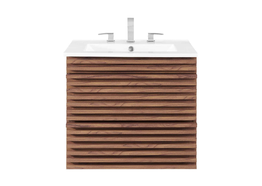 EEI-4433-WAL-WHI Render 24" Wall-Mount Bathroom Vanity By Modway