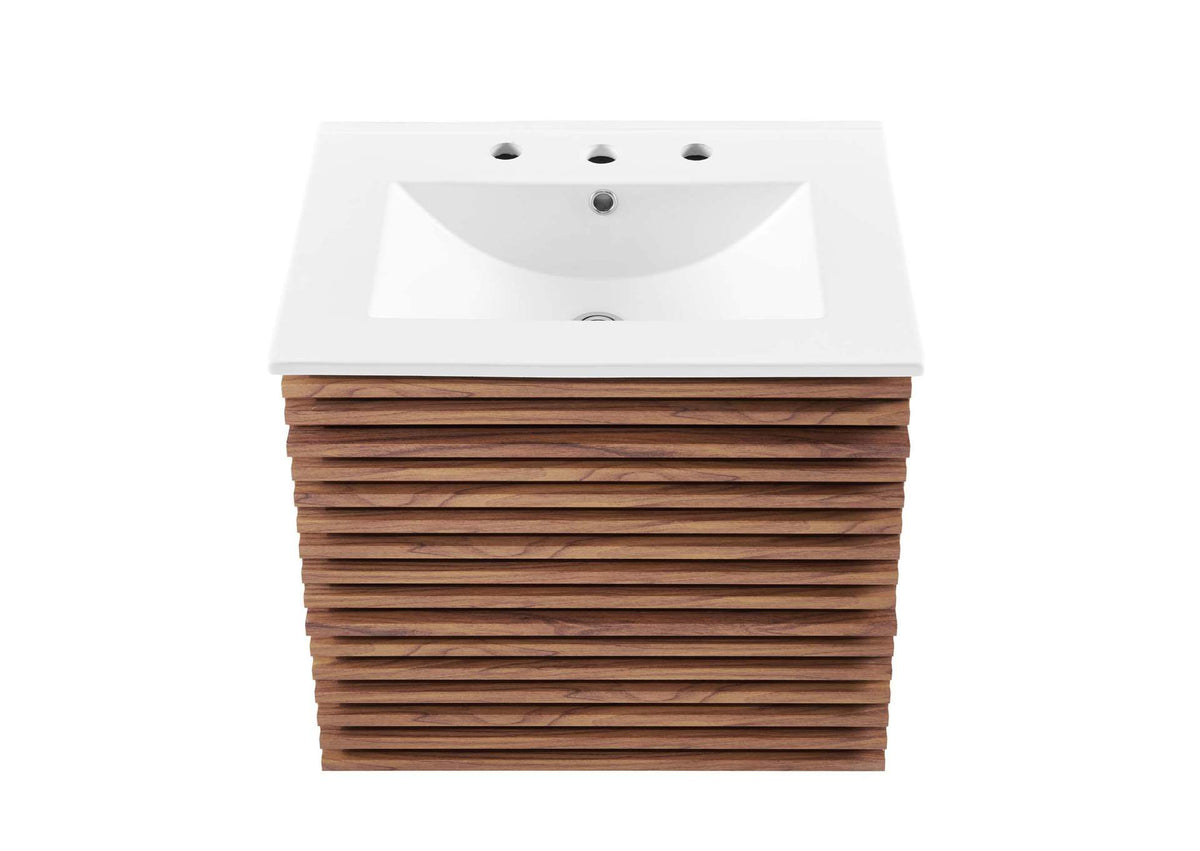 EEI-4433-WAL-WHI Render 24" Wall-Mount Bathroom Vanity By Modway