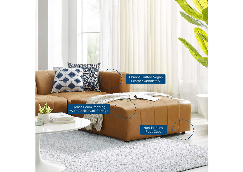 EEI-4517-TAN Bartlett 4-Piece Vegan Leather Sectional Sofa By Modway