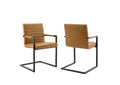 EEI-4522-TAN Savoy Vegan Leather Dining Chairs Set Of 2 By Modway