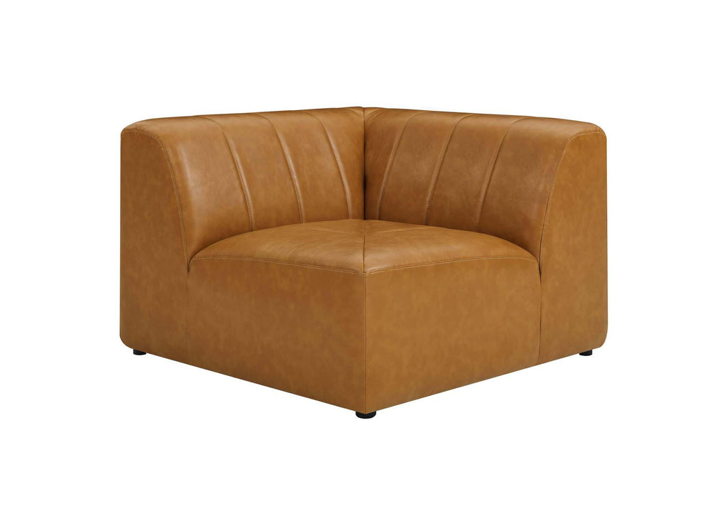 EEI-4536-TAN Bartlett 8-Piece Vegan Leather Sectional Sofa By Modway