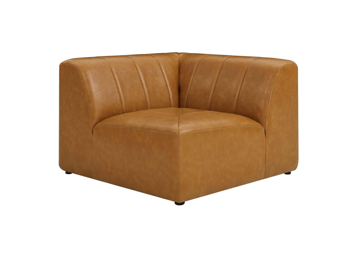 EEI-4536-TAN Bartlett 8-Piece Vegan Leather Sectional Sofa By Modway
