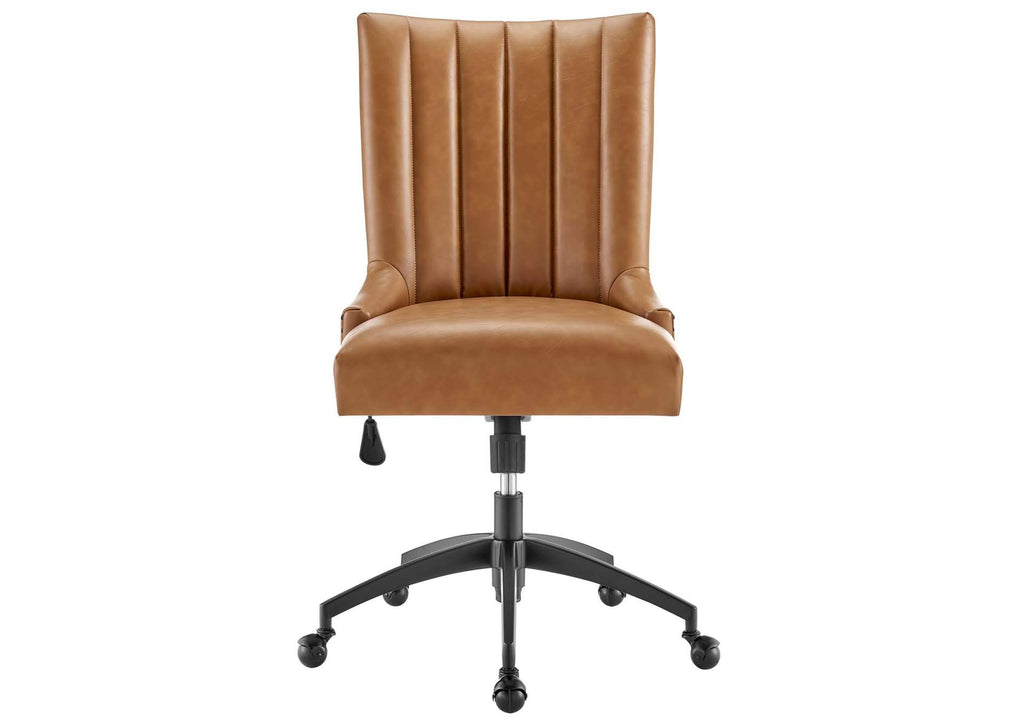 EEI-4577-BLK-TAN Empower Channel Tufted Vegan Leather Office Chair By Modway