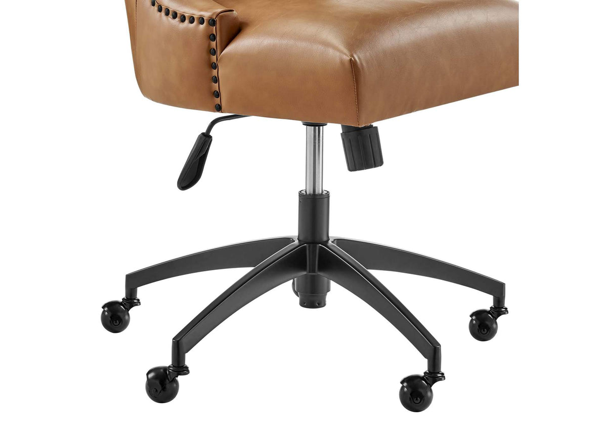 EEI-4577-BLK-TAN Empower Channel Tufted Vegan Leather Office Chair By Modway