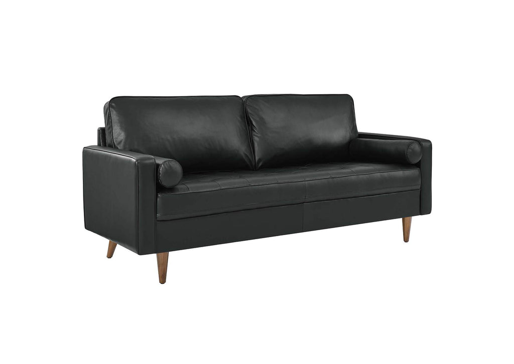 EEI-4633-BLK Valour Leather Sofa By Modway