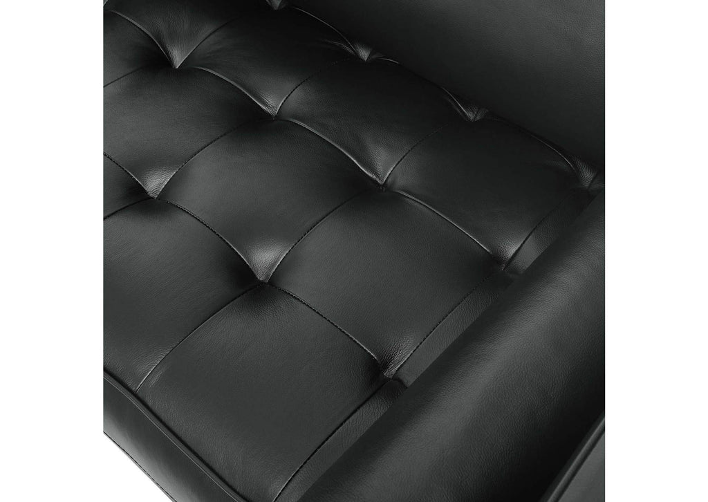 EEI-4633-BLK Valour Leather Sofa By Modway