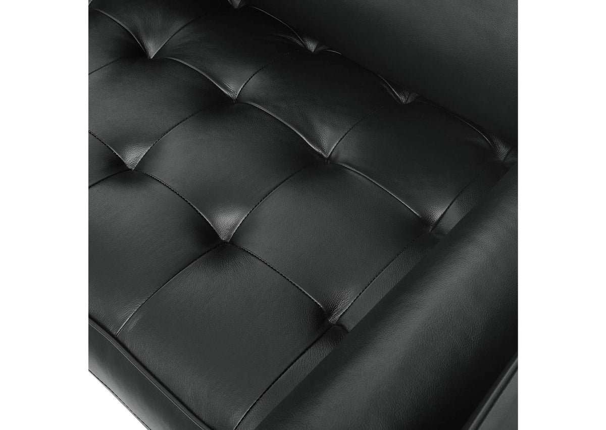 EEI-4633-BLK Valour Leather Sofa By Modway