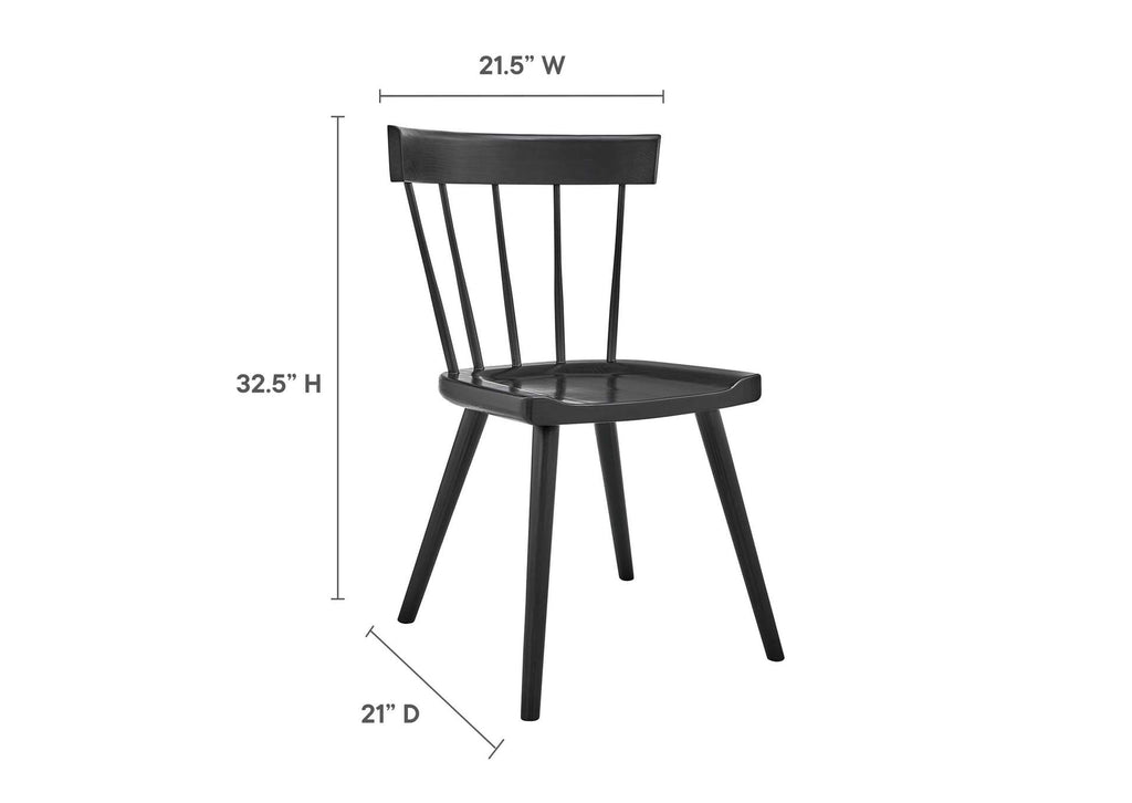 EEI-4650-BLK Sutter Wood Dining Side Chair By Modway