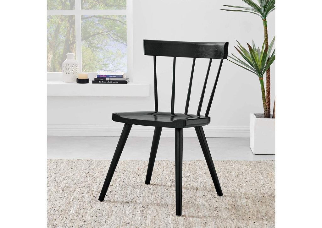 EEI-4650-BLK Sutter Wood Dining Side Chair By Modway