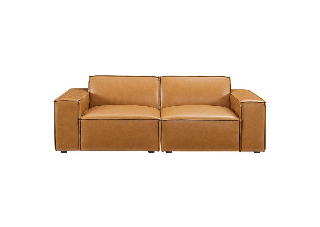 EEI-4707-TAN Restore Vegan Leather Loveseat By Modway