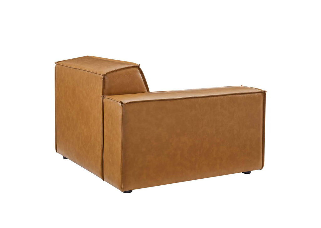 EEI-4708-TAN Restore 3-Piece Vegan Leather Sofa By Modway