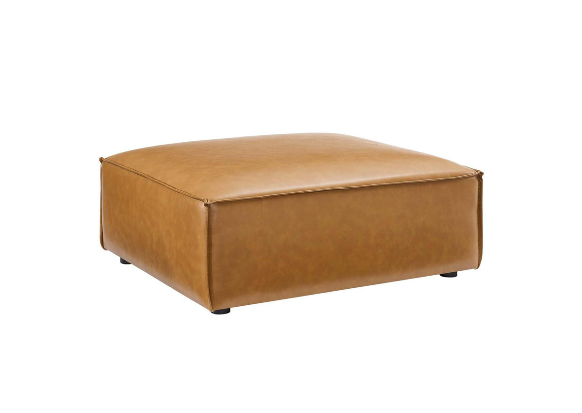 EEI-4709-TAN Restore 4-Piece Vegan Leather Sectional Sofa By Modway