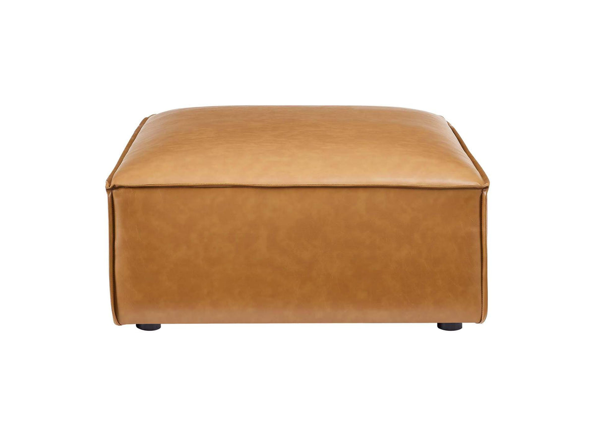 EEI-4709-TAN Restore 4-Piece Vegan Leather Sectional Sofa By Modway