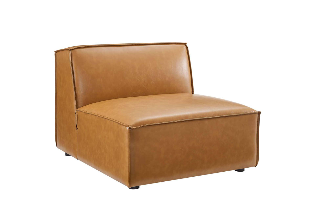EEI-4709-TAN Restore 4-Piece Vegan Leather Sectional Sofa By Modway