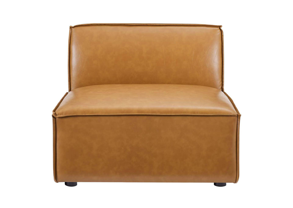 EEI-4709-TAN Restore 4-Piece Vegan Leather Sectional Sofa By Modway