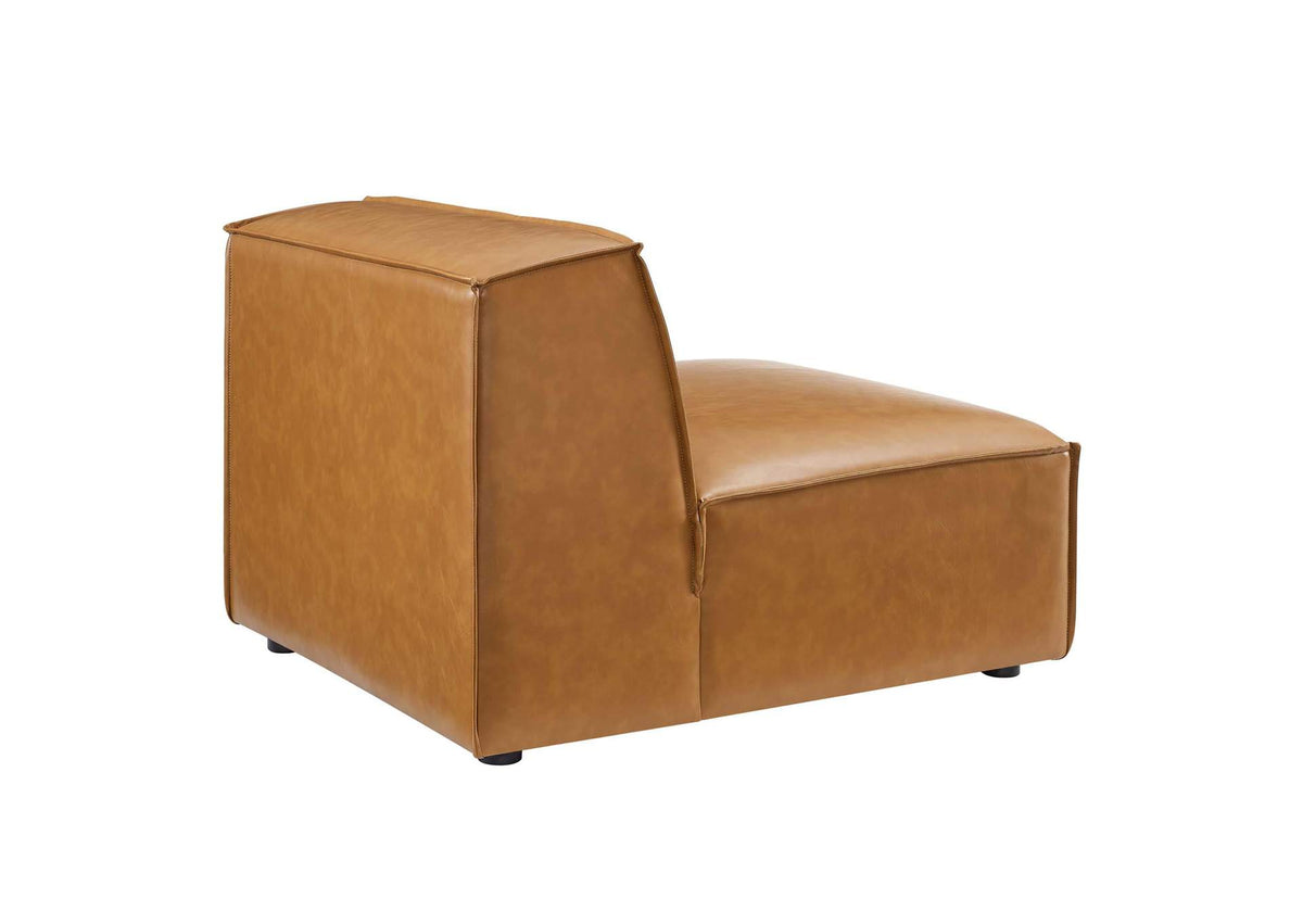 EEI-4709-TAN Restore 4-Piece Vegan Leather Sectional Sofa By Modway