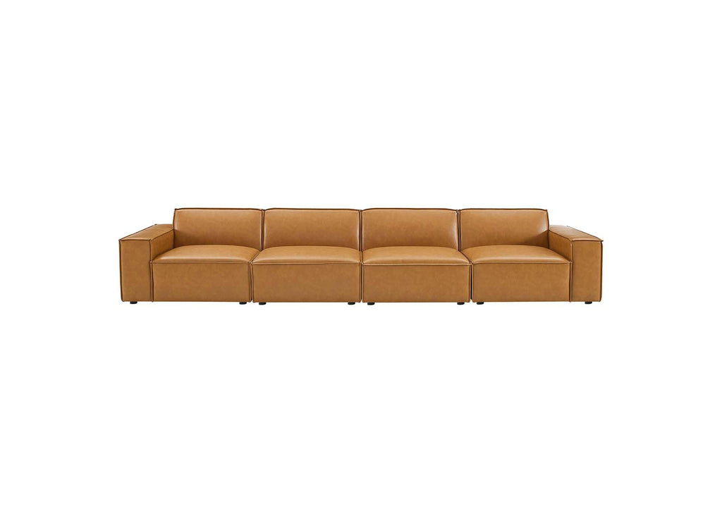 EEI-4710-TAN Restore 4-Piece Vegan Leather Sofa By Modway