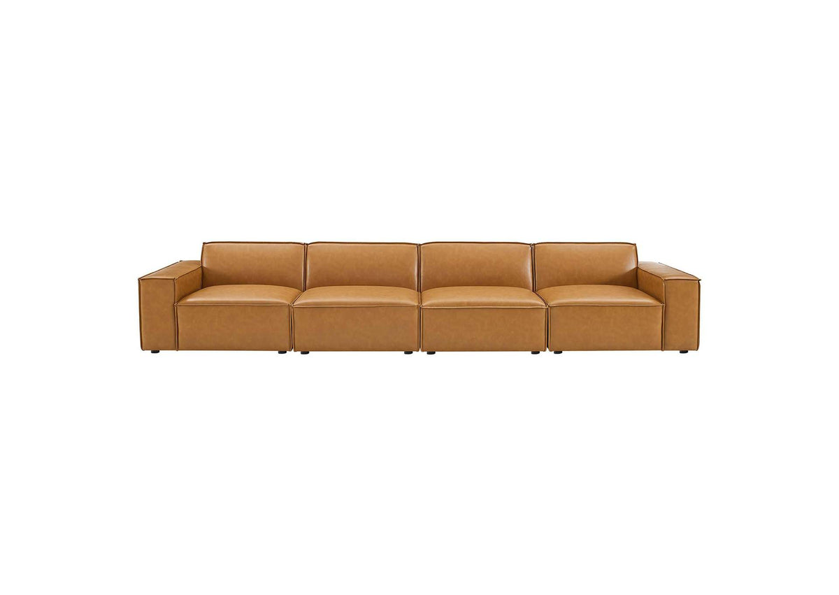 EEI-4710-TAN Restore 4-Piece Vegan Leather Sofa By Modway