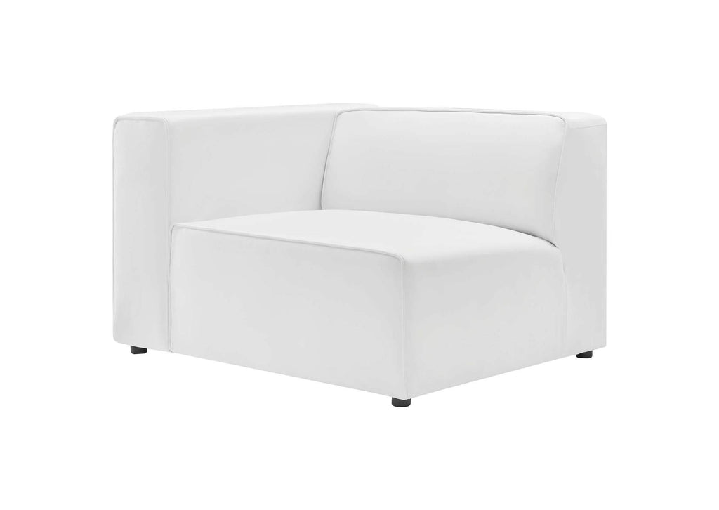 EEI-4793-WHI Mingle 4-Piece Vegan Leather Sectional Sofa By Modway