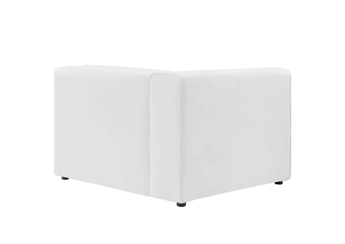 EEI-4793-WHI Mingle 4-Piece Vegan Leather Sectional Sofa By Modway