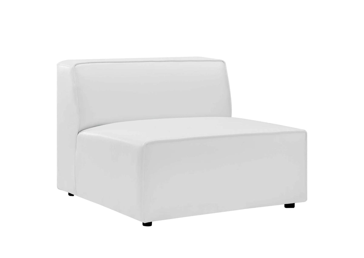 EEI-4793-WHI Mingle 4-Piece Vegan Leather Sectional Sofa By Modway
