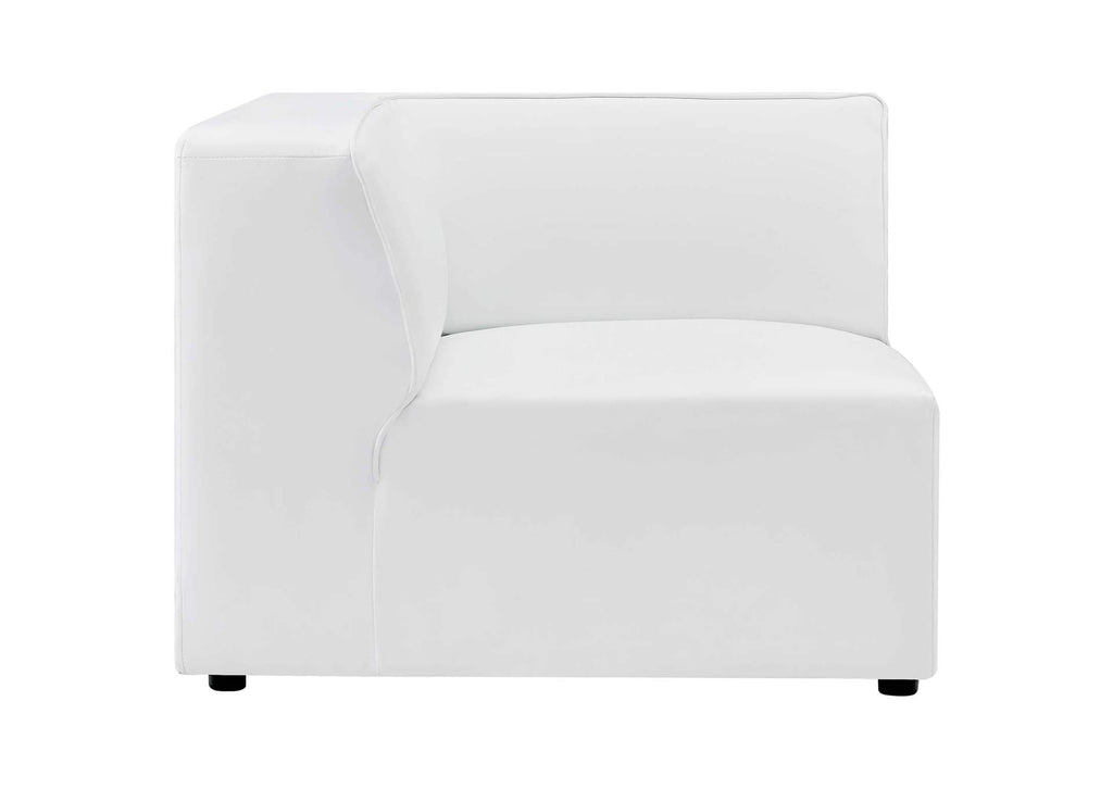 EEI-4797-WHI Mingle 7-Piece Vegan Leather Sectional Sofa By Modway