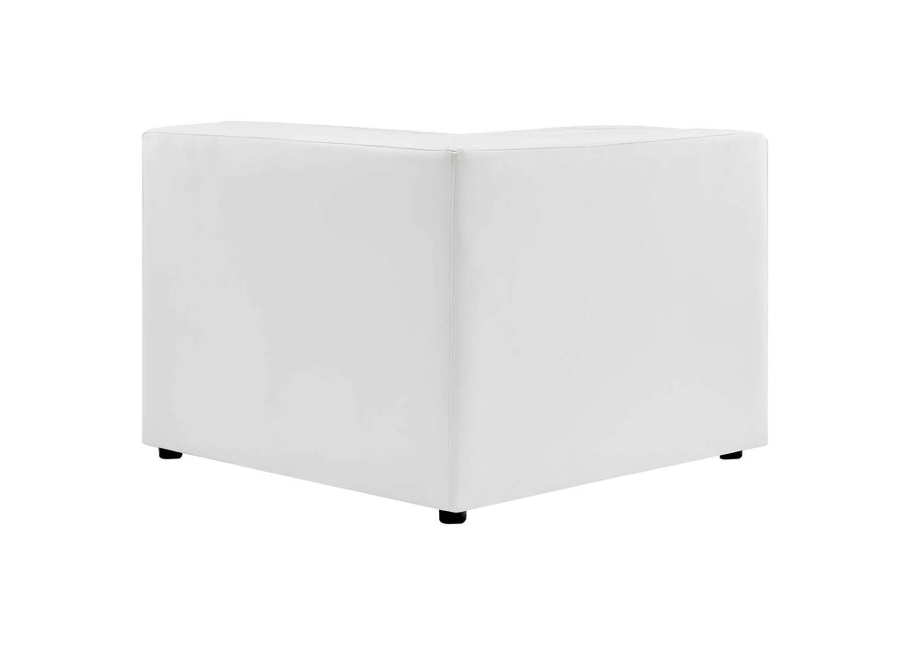 EEI-4797-WHI Mingle 7-Piece Vegan Leather Sectional Sofa By Modway