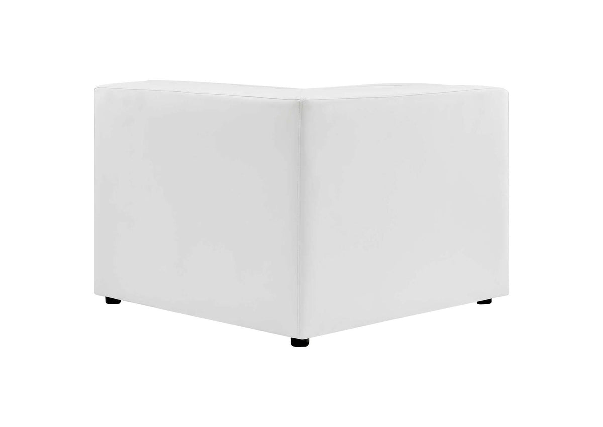 EEI-4797-WHI Mingle 7-Piece Vegan Leather Sectional Sofa By Modway