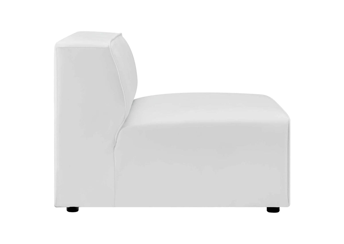 EEI-4797-WHI Mingle 7-Piece Vegan Leather Sectional Sofa By Modway