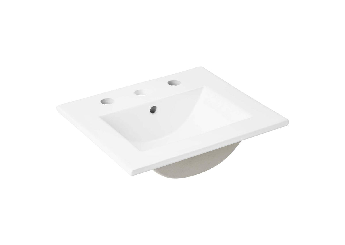EEI-6411-WHI-BLK Steamforge 18" Bathroom Vanity By Modway