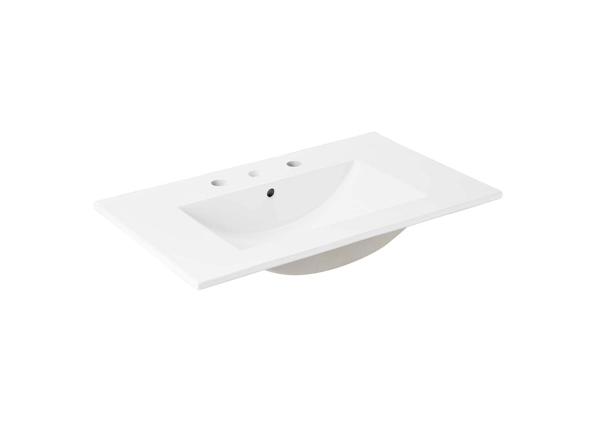 EEI-6415-WHI-BLK Steamforge 30" Bathroom Vanity By Modway